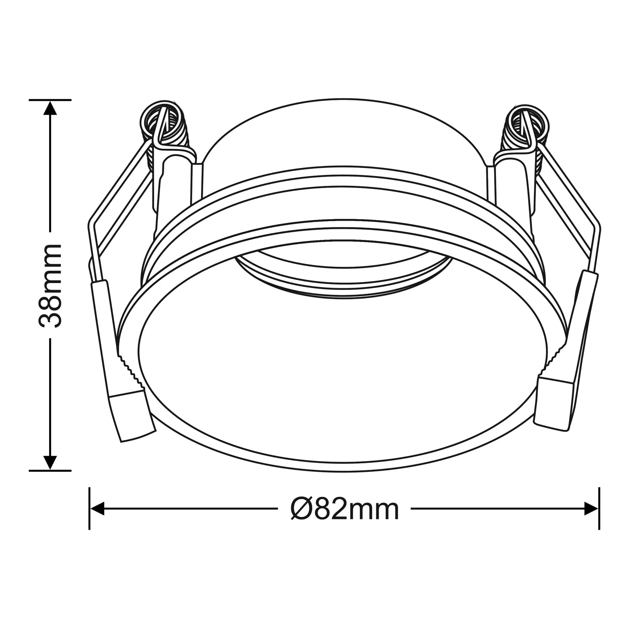 Bania 10 Tridonic Powered 10W 2700K 710lm 36° CRI>90 LED Engine Gold Fixed Recessed Spotlight, IP20 DM200900  Dlux Bania 10